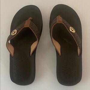 NWOT MICHAEL Michael Kors Black and Brown Sandals